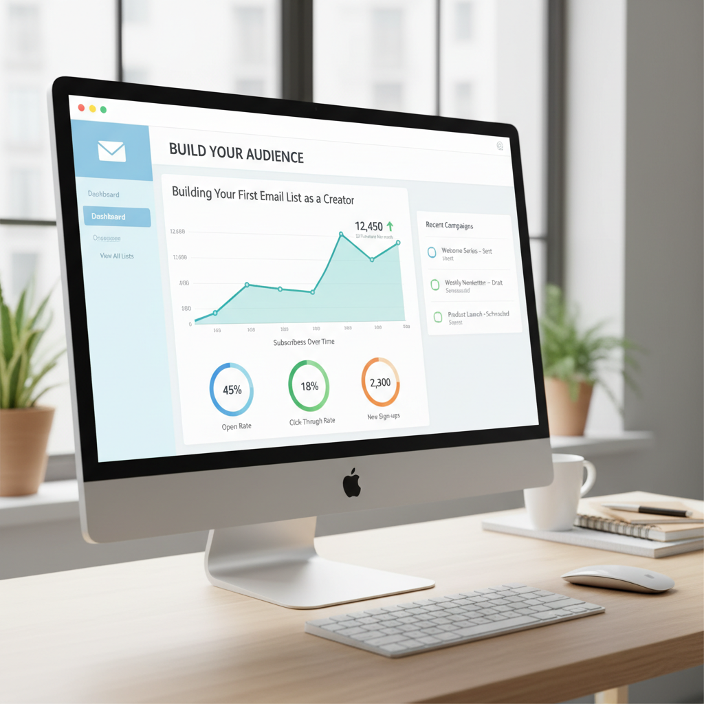 A screenshot of an email marketing platform dashboard, showcasing analytics and campaign options