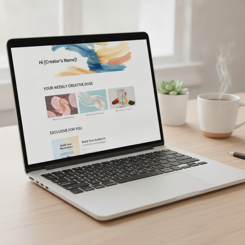 A vibrant landing page example showcasing an email sign-up form with engaging visuals
