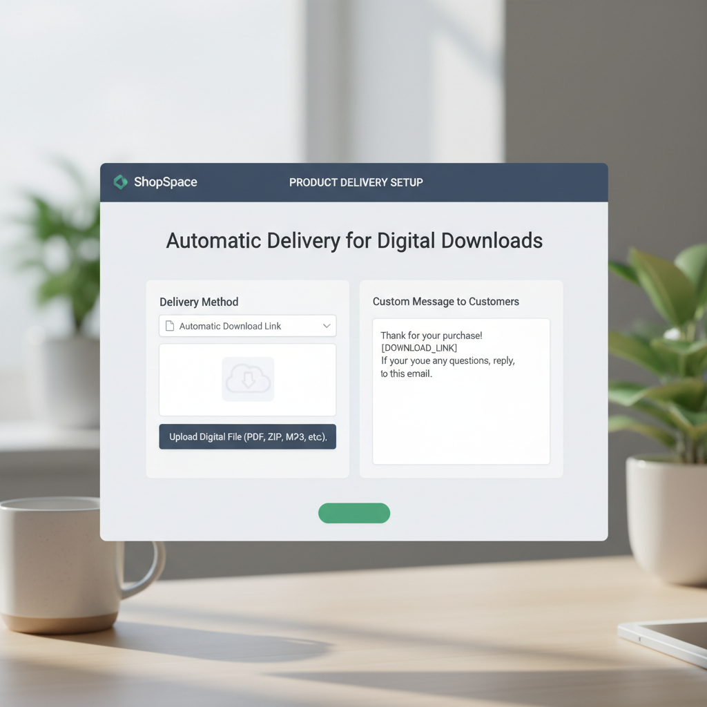 a screenshot of shopspace delivery setup